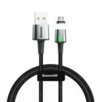 BASEUS Removable Magnetic Micro USB Data Cable Nylon Braided Charge Cord 2.4A 1m – Black