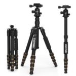 Zomei Q666 Portable Aluminium Alloy Tripod with 360-Degreed Horizontal Ball Head for Cameras Video