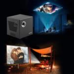 C80 DLP Projector Android 7.1.2OS WiFi Bluetooth 4K Home Cinema Film Mini Projector (1+8) – US Plug
