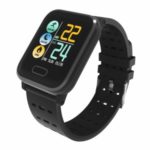 HI16 Color Screen Intelligent IP67 Waterproof Sport Wristband with Blood Pressure Tracker – Black
