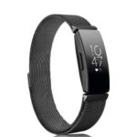 Milanese Magnetic Stainless Steel Mesh Watch Band for Fitbit Inspire HR – Black