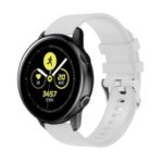 Sandblasting Buckle Silicone Sport Watch Band for Samsung Galaxy Watch Active 20mm – White
