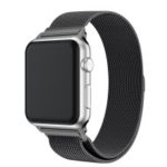 Milanese Semi-circular Tail Magnetic Stainless Steel Watch Band for Apple Watch Series 3/2/1 42mm – Black