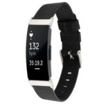 Nylon Canvas Watch Band with Metal Buckle for Fitbit Inspire HR – Black