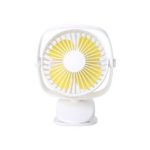Portable Handheld USB Rechargeable Cooling Fan 360° Rotatable Mini Clip Fan – White