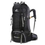 FREEDOM KNIGHT 60L Large Capacity Travel Hiking Camping Outdoor Backpack – Black