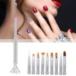 10-in-1 Changeable Nail Art Brush Liner Nail Pen Set UV Gel Gradient Painting Polishing Cuticle Remove Manicure Kit