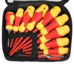 10Pcs/Set 1000V Insulated Screwdriver Set [with Magnetic Slotted and Phillips Bits] Electrical Work Repair Tools