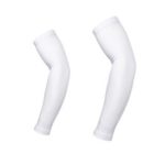 2Pcs Bike Cycling Sun UV Protection Arm Sleeves for Outdoor Games Sports – White / Size: M