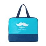 Large Capacity Wet Dry Separated Handbag Storage Bag Waterproof Clothes Pouch for Beach Swimming Gym Spa Surfing – Baby Blue Mustache