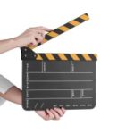 Dry Erase Acrylic Director Film Clapboard Movie TV Cut Action Scene Clapper Board Slate – Black
