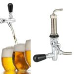 G5/8 Shank Adjustable Flow Control Chrome Draft Beer Faucet Tap Long Stem Home Brew Beer Keg Faucet – Silver