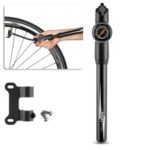 GIYO Bicycle Pump Extractable Hose Bike Hand Pump With Gauge – Black