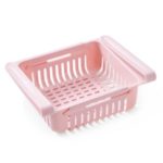 Multi Purpose Refrigerator Basket Kitchen Fruit Organiser Rack Utility Box – Pink
