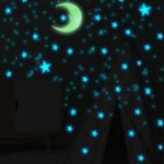 102 Stars+1 Moon Glow in The Dark Star Wall Sticker Star Moon Luminous Kids Room Decor Wall Ceiling Decal