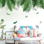 60x90cm Leaves Pattern Wall Stickers Home Decor Adhesive Room Wallpaper Mural Art Decal