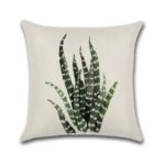 Plants Pattern Throw Pillow Cover Office Decorative Pillow Case 45x45cm – Style A