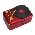 T12 Retro Wind Portable Bluetooth 5.0 Wireless Speaker USB / TF Card Music Player Hifi Subwoofer – Red