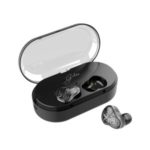Holographic Touch Bluetooth Headset Touch Free Earphones Running Wireless Waterproof with Charging Box – Black