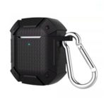 Shock-proof Silicone Case with Hook for Apple AirPods with Wireless Charging Case (2019) – Black