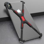R-JUST Shockproof X-shaped Metal Bumper Phone Case Frame Cover for iPhone XS Max 6.5 inch