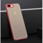 Clear Matte PC + TPU Mobile Phone Cover Case for iPhone 8 Plus / 7 Plus – Red
