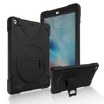 360° Swivel PC + Silicone Combo Kickstand Case for Apple iPad Air (2013) – Black