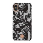 KINGXBAR Camouflage Pattern PC Cell Phone Case for iPhone XS/X – Black