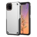 Plastic + TPU Hybrid Rugged Armor Case for iPhone (2019) 6.1-inch – Silver