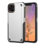 Plastic + TPU Hybrid Rugged Armor Case for iPhone (2019) 6.5-inch – Silver