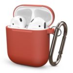 Thickened Silicone Case for Apple AirPods with Wireless Charging Case (2019) / AirPods with Charging Case (2019) (2016) – Red