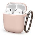 Thickened Silicone Case for Apple AirPods with Wireless Charging Case (2019) / AirPods with Charging Case (2019) (2016) – Light Pink