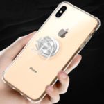Magnetic Kickstand Clear TPU Phone Cover Case for Apple iPhone XS Max 6.5 inch – White