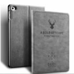 Deer Pattern PU Leather Stand Tablet Cover Shell for iPad Air 2 – Grey