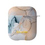 KINGXBAR Matte AirPods Marble Series Box Cover for Apple AirPods with Charging Case (2019)/(2016)/Apple AirPods with Wireless Charging Case (2019) – Beige