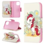 Pattern Printing PU Leather Wallet Stand Phone Cover for iPhone XS 5.8 inch – Unicorn