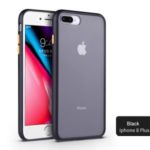 Anti-fingerprint Matte Surface TPU + Plastic Hybrid Phone Case for iPhone 7 Plus / 8 Plus – Black
