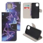 Pattern Printing Cross Texture Leather Wallet Case for iPhone (2019) 6.5-inch – Vivid Butterflies