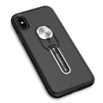 TPU+PC Detachable Phone Case Cover with Kickstand for iPhone XS / X – Black