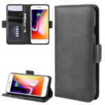 Magnet Adsorption Split Leather Wallet Stand Phone Case for iPhone 8/7 4.7 inch – Black