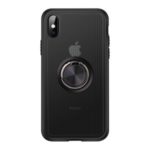 PC+TPU+Metal with Kickstand Cell Phone Casing for iPhone XS Max 6.5 inch – All Black
