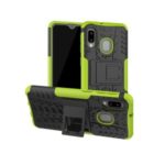 Anti-slip PC + TPU Hybrid Case with Kickstand for Samsung Galaxy A20e – Green
