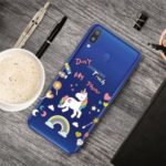 Pattern Printing Clear TPU Cell Phone Cover Case for Samsung Galaxy A40 – Unicorn