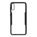 Silicone Frame + Acrylic Back Hybrid Phone Casing for Samsung Galaxy M10 – Black