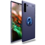 Finger Ring Kickstand TPU Case for Samsung Galaxy Note 10 (Built-in Metal Sheet) – Blue