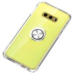 Zinc Alloy Ring Bracket TPU Phone Case for Samsung Galaxy S10e [Built-in Magnetic Metal Sheet] – Yellow