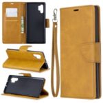 Jeans Cloth PU Leather + TPU Wallet Casing for Samsung Galaxy Note 10 Pro – Brown