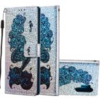 Printing Surface Glitter Sequins Leather Phone Shell Cover for Samsung Galaxy Note 10 Pro – Mermaid