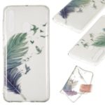 Pattern Printing IMD TPU Case for Samsung Galaxy A60 – Feather Pattern