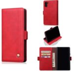 Retro Style Crazy Horse Leather Wallet Case for Samsung Galaxy Note 10 – Red